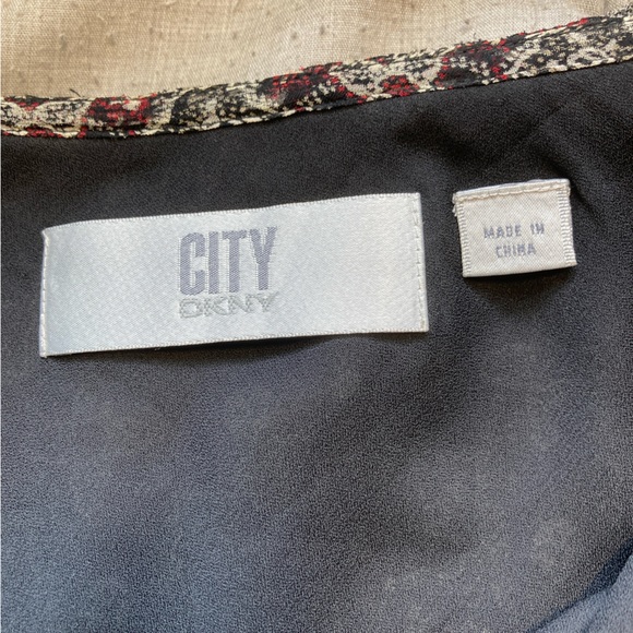 City DKNY 100% silk red and black floral mermaid maxi skirt size 10 - Picture 6 of 10